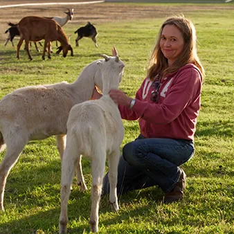Andrea and Goats